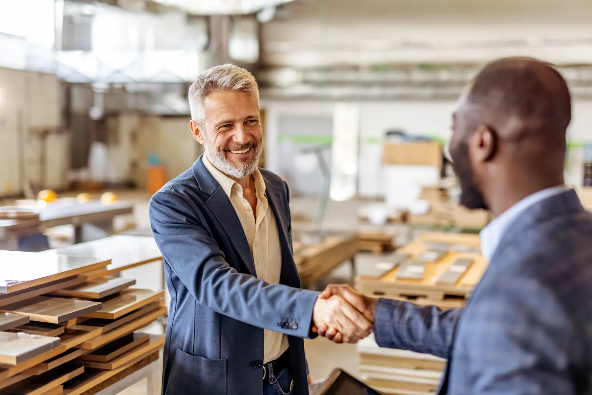 business owner shaking hands