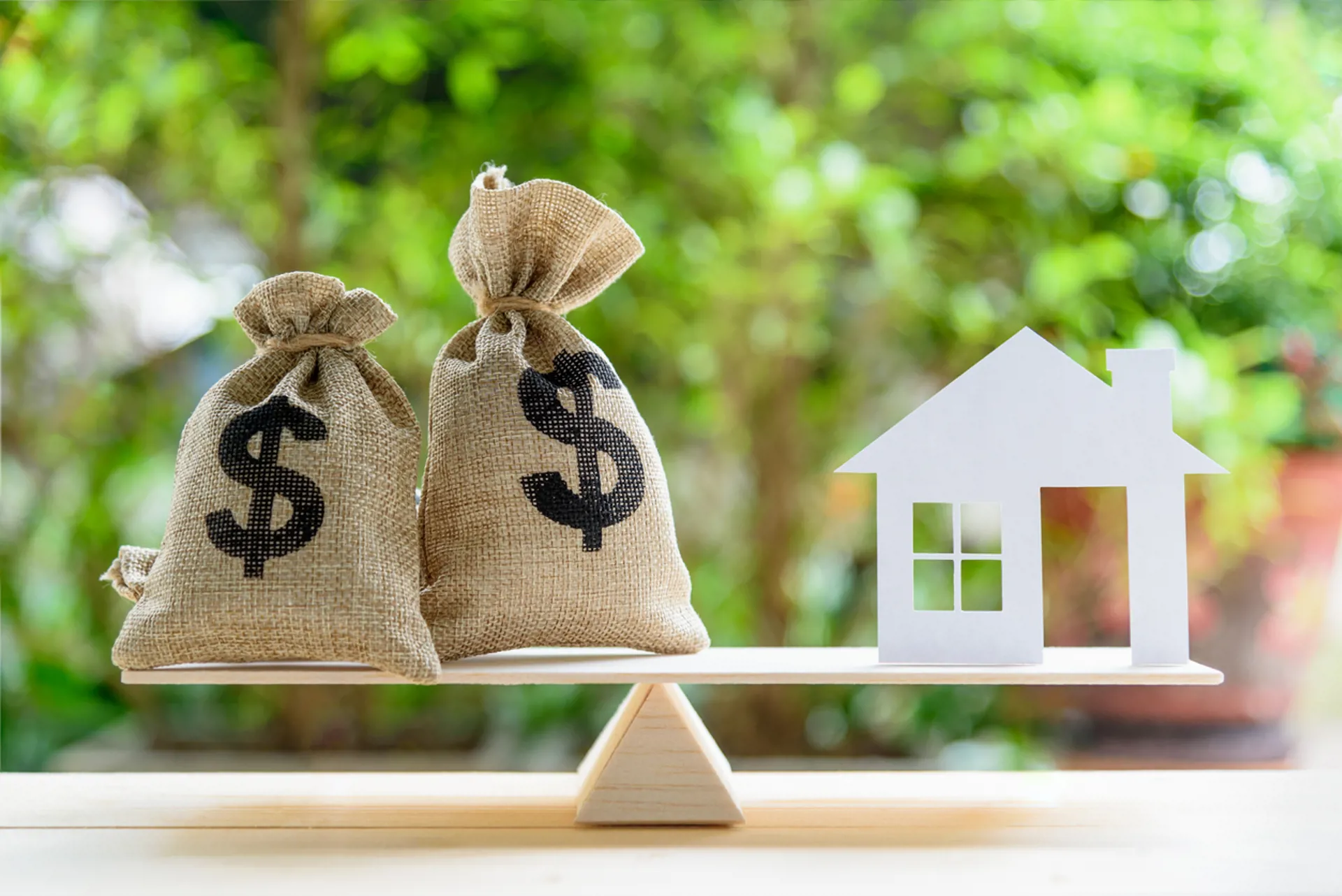 Home loan / reverse mortgage or transforming assets into cash concept