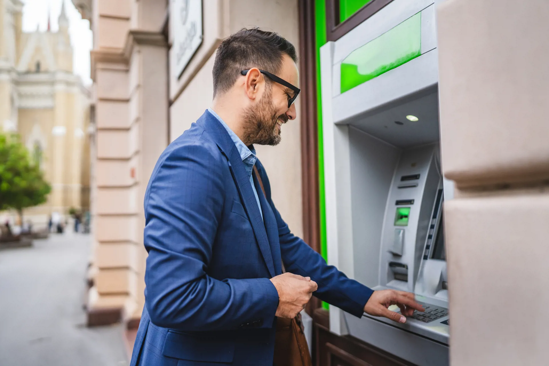 Man at ATM
