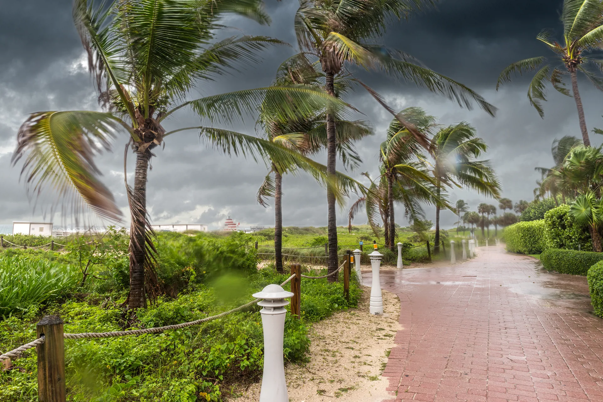 Storm at beach