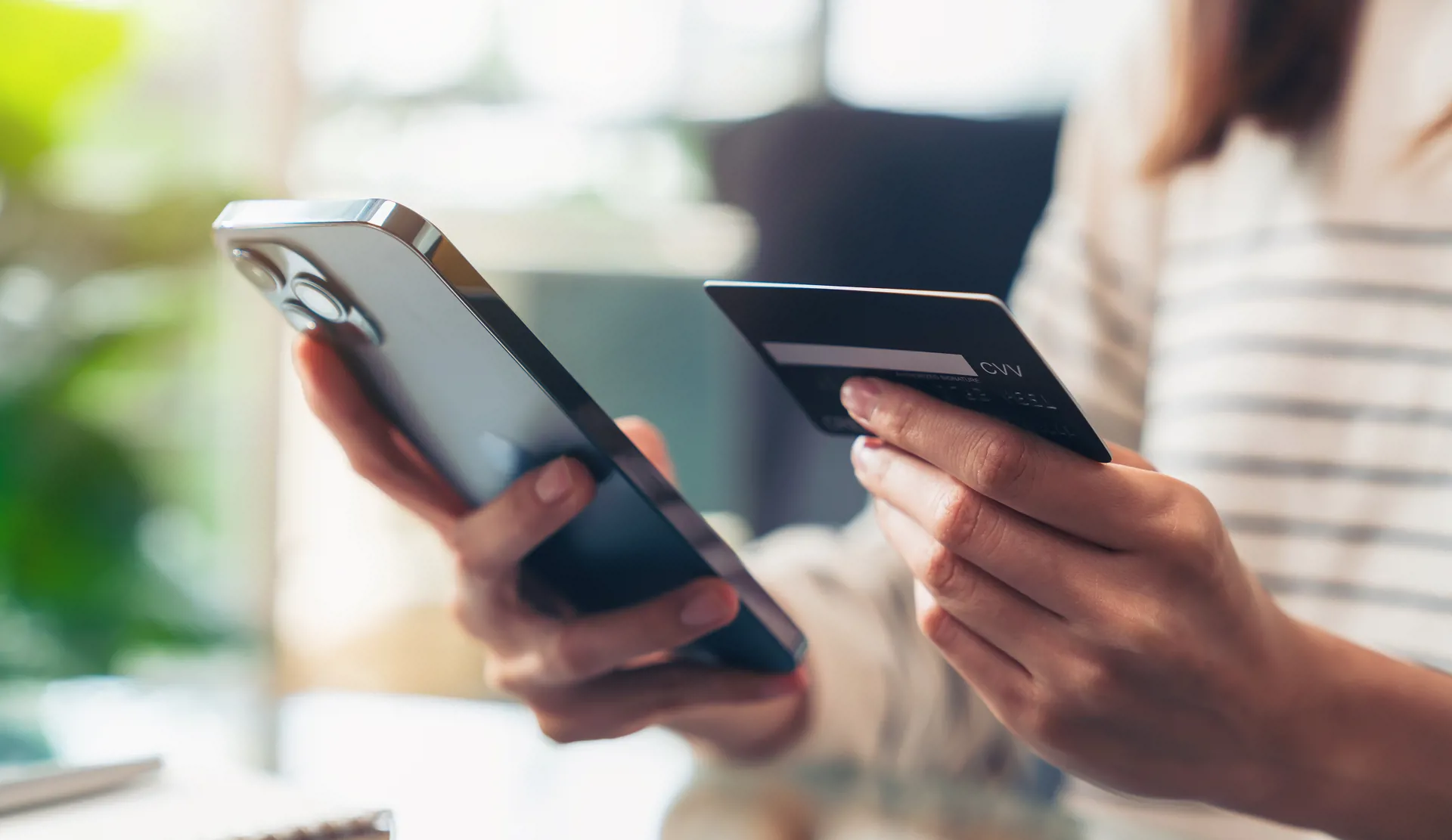 Person setting up digital wallet